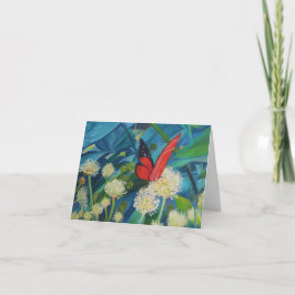 Vlinder in Bloemen Kaart