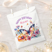 Vlinder in Bloemen Meisjes Verjaardagsfeestje Bedankzakje (Geknipt)