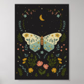 vlinder in boho - stijl poster (Voorkant)