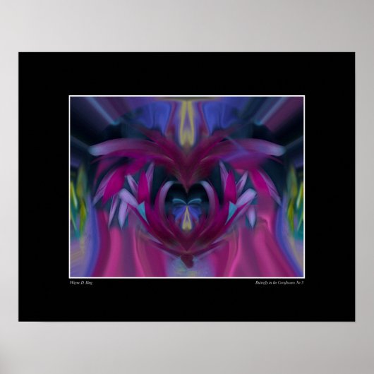 Vlinder in de korenbloemen nr. 3 Poster (Voorkant)