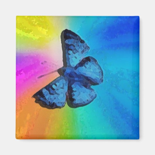 vlinder in de lucht magneet (Voorkant)