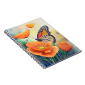 Vlinder in een bloementuin notitieboek (Rechterzijde)