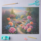 Vlinder in een rozentuin decoupage tissuepapier (Craft)