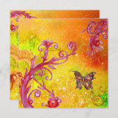 VLINDER IN GLITTERS 2 , Elegant Trouwfeest Kaart (Voorkant / Achterkant)