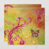 VLINDER IN GLITTERS 2 , Elegant Trouwfeest Kaart (Voorkant / Achterkant)