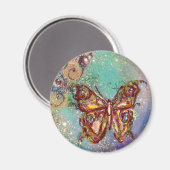 VLINDER IN GOUDEN GLINSTERINGEN MAGNEET (Voorkant / Achterkant)