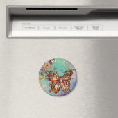 VLINDER IN GOUDEN GLINSTERINGEN MAGNEET (Insitu (Vaatwasser))