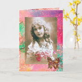 VLINDER IN GOUDEN GLITTER Foto sjabloon (Gele Bloem)