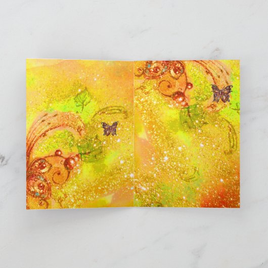 VLINDER IN GOUDEN GLITTER Foto Sjabloon (Binnen)