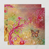 VLINDER IN GOUDEN SPARKELS 2 , Verjaardagsfeest 1 Kaart (Voorkant / Achterkant)