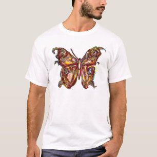 VLINDER IN GOUDEN SPROKKELS T-SHIRT