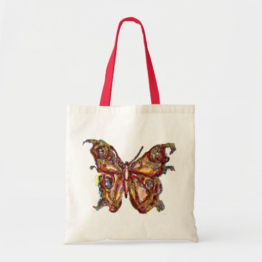 VLINDER IN GOUDEN SPROKKELS TOTE BAG (Voorkant)