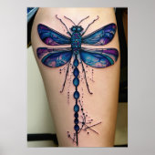 VLINDER IN HAND INKT ART POSTER (Voorkant)