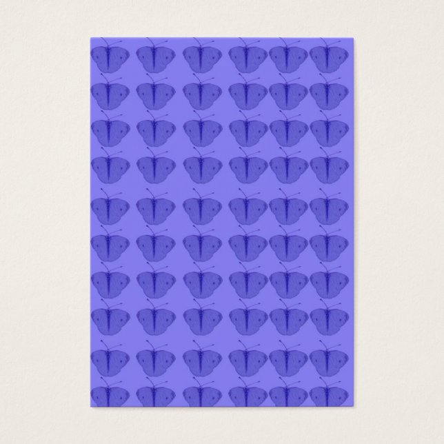 Vlinder in het blauw visitekaartjes (Voorkant)