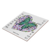 Vlinder in het hart (Psalm 118:24) Tegeltje (Zijkant)