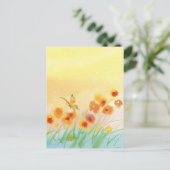 vlinder in het wild briefkaart (Staand voorkant)