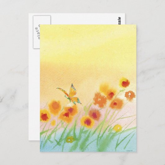 vlinder in het wild briefkaart (Voorkant / Achterkant)