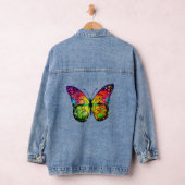 VLINDER IN KLEURRIJKE ABSTRACTE KUNST DENIM JACKET (Hangar)