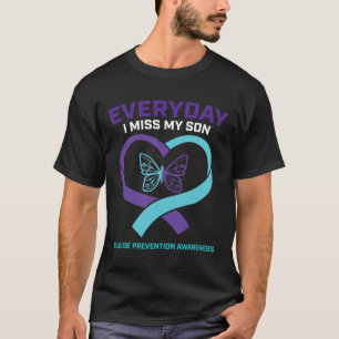 vlinder in liefdevolle herinnering zoon zelfmoord t-shirt