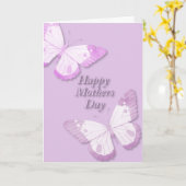 Vlinder in Roze met Roze Kaart (Gele Bloem)