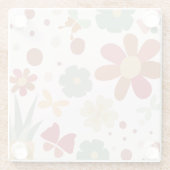 Vlinder in rustieke tuin in Boho stijl Onderzetter Glazen Onderzetter (Achterkant)