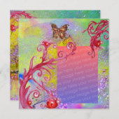 VLINDER IN SCHITTERING 2 foto sjabloon paars groen Kaart (Voorkant / Achterkant)