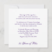 Vlinder in Sering en Paars Jubileum Kaart (Achterkant)