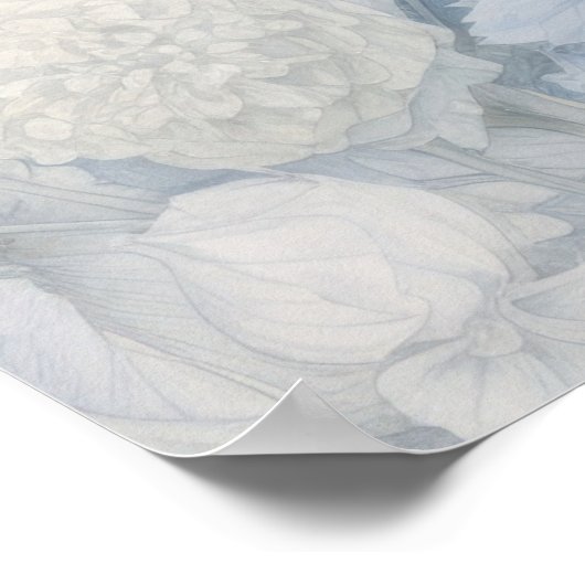 Vlinder in tuin illustratie poster (Hoek)