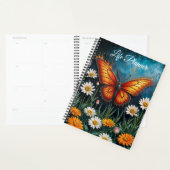 Vlinder in vlammen fantasie witte kamille kunst planner (Display)