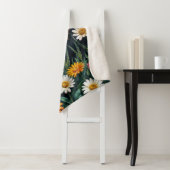 Vlinder in vlammen fantasie witte kamille kunst sherpa deken (In situ)