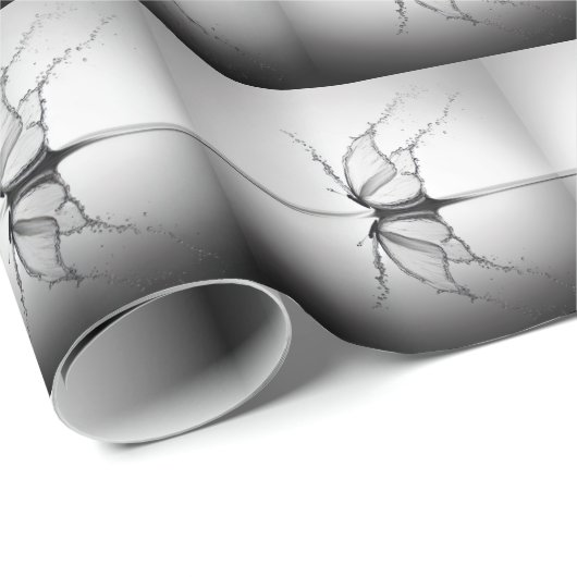 Vlinder in water spat cadeaupapier (Rol Hoek)