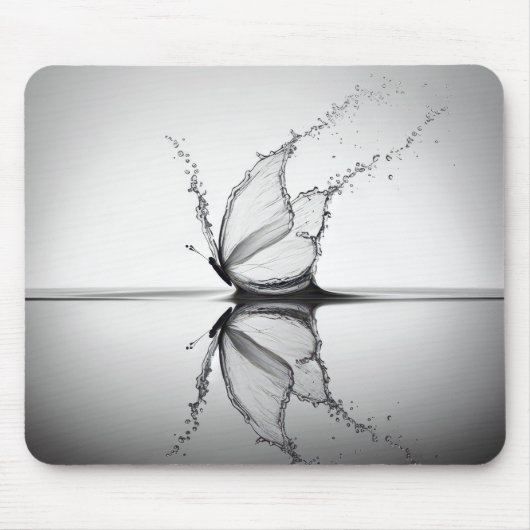 Vlinder in water spat muismat (Voorkant)