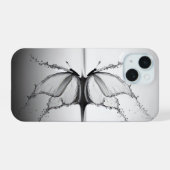 Vlinder in waterspat iPhone 15 case (Achterkant horizontaal)