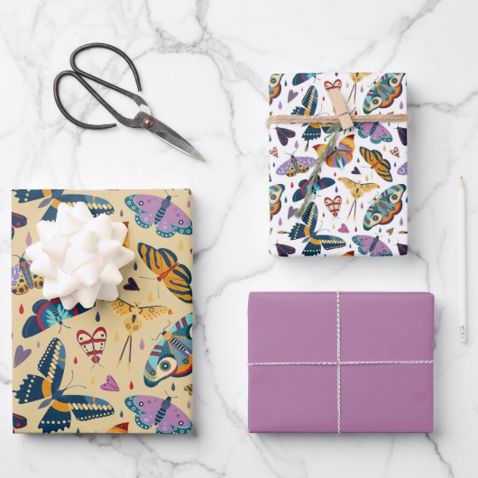 Vlinder Inpakpapier, Insecten Cadeaupapier (Voorkant)