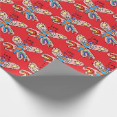 Vlinder Inpakpapier Rood (Hoek)