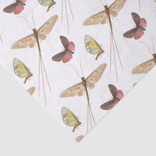  vlinder Insect Elegant Birthday Tissuepapier (Detail)