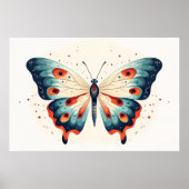 Vlinder insect schilderij poster (Voorkant)