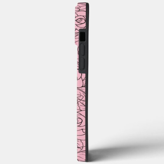 Vlinder iPhone Case met Rozen (Achterkant / Links)
