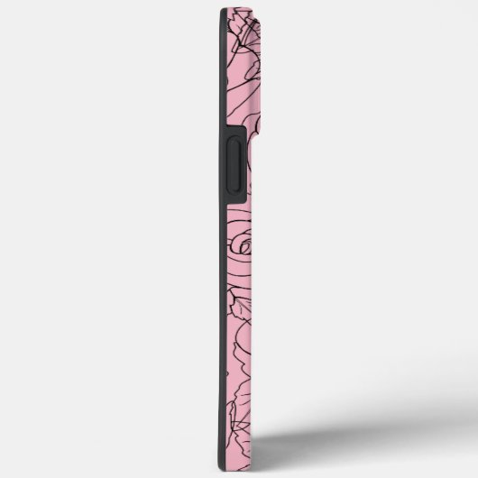Vlinder iPhone Case met Rozen (Achterkant / Rechts)