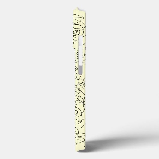 Vlinder iPhone Case met Rozen (Achterkant / Links)