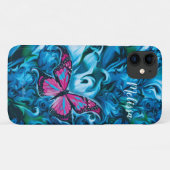 Vlinder iPhone Hoesje (Achterkant (horizontaal))