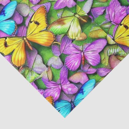 Vlinder is kleurrijk tissuepapier (Detail)