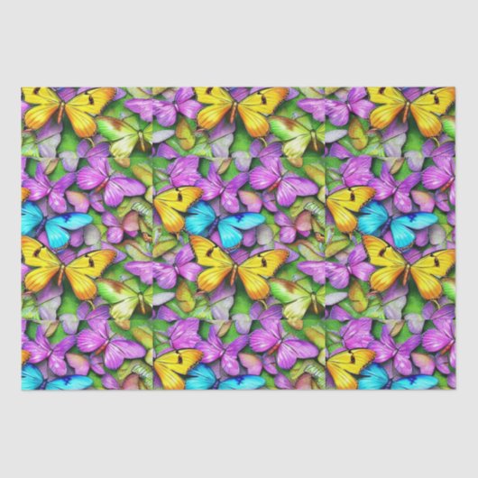 Vlinder is kleurrijk tissuepapier (Voorkant)