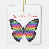 Vlinder Je Wordt Geliefd Ornament (Links)