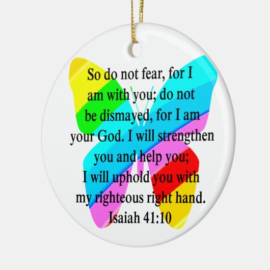 VLINDER JESAJA 41:10 ONTWERP KERAMISCH ORNAMENT (Links)