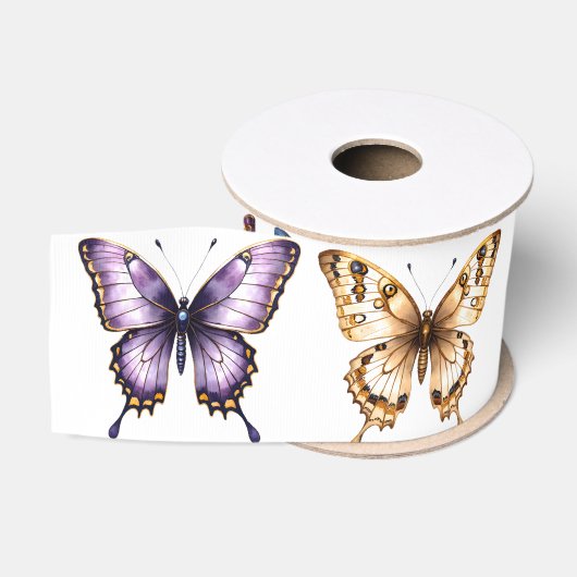 Vlinder Journal Aquarel Scrapbook Briefpapier Grosgrain Lint (Spoel)