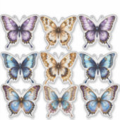 Vlinder Journal Aquarel Scrapbook Briefpapier Sticker (Voorkant)
