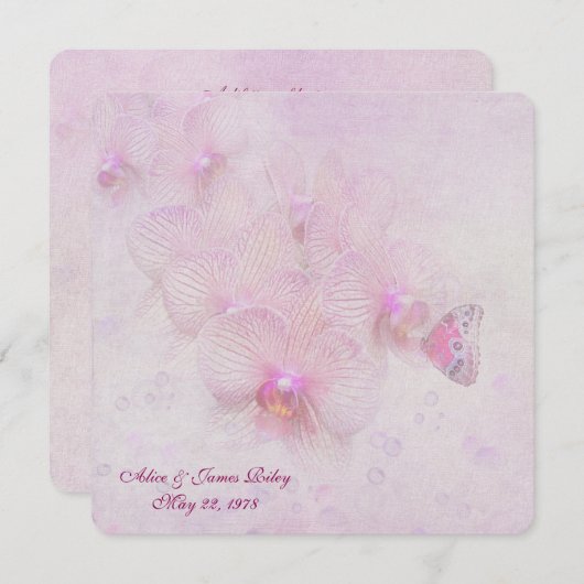 Vlinder Jubileumfeest Kaart (Voorkant / Achterkant)