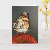 Vlinder, kaart (Gele Bloem)