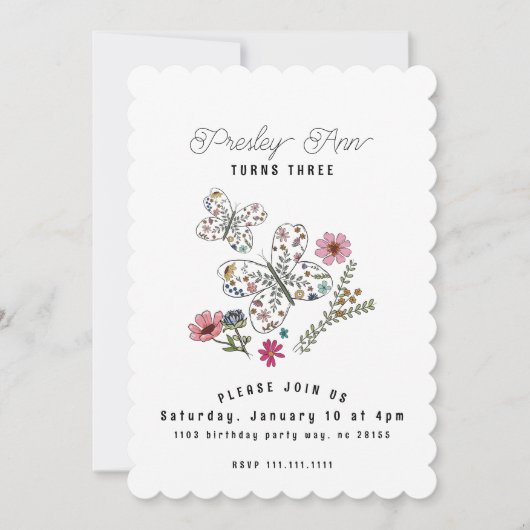 vlinder kaart (Voorkant)